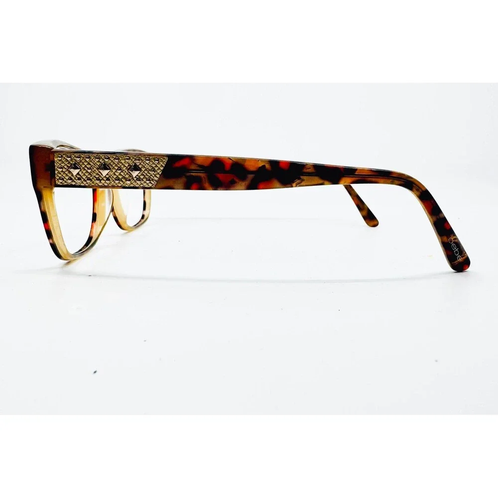 Bebe Eyeglasses Womens Brown Tortoise Animal Studded 53-17-135